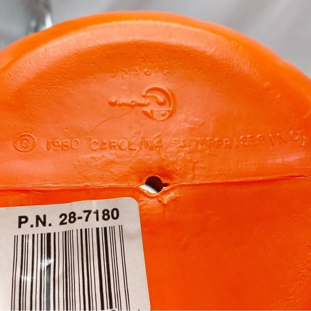 Vintage Pumpkin Blow Mold 1980 Carolina Enterprises Rare 8 in. USA